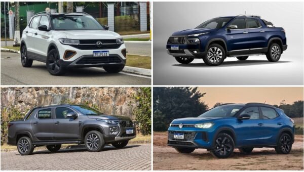 SUVs e picapes mais vendidos: Volkswagen e Fiat se destacam em junho