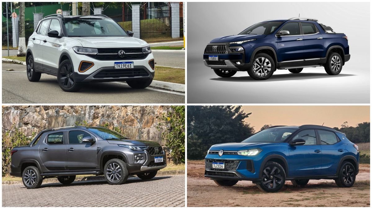 SUVs e picapes mais vendidos em junho de 2026