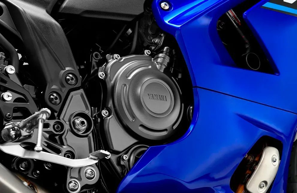 Motor CP2 de 690 cm³ da Yamaha R7
