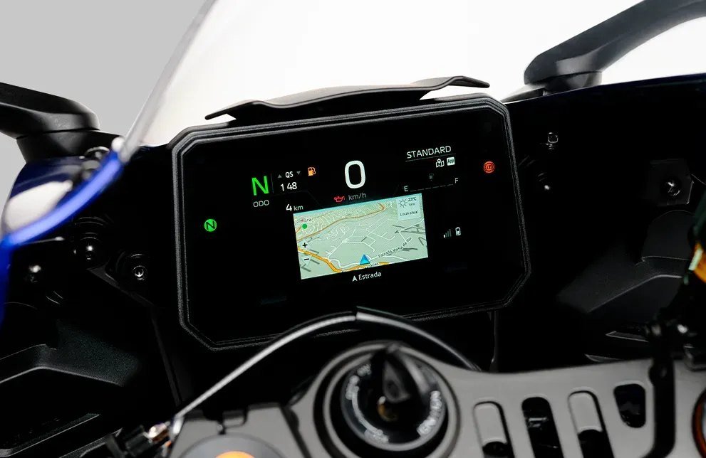 Painel TFT de 5 polegadas da Yamaha R7